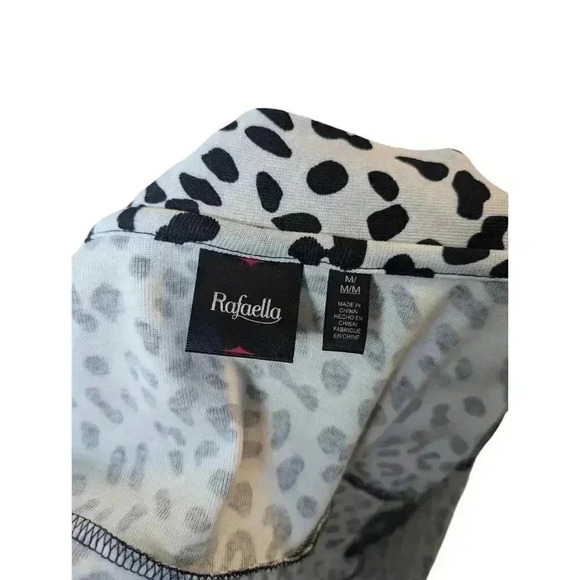 Rafaella Medium Open Front Cardigan Ombre Gray Leopard Print - Picture 7 of 8